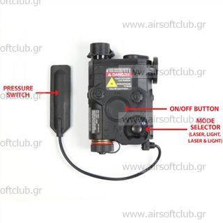 PEQ-15 With Red Laser White LED Illuminator Tan